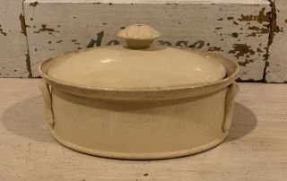 Oval Antique French Porcelain Terrine With Lid Terre A Feu Uc Sarreguemines
