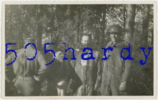 Wwii Us Gi Photo - 3482nd Ordnance Gis In Us Captured German Fur Vests Verdun