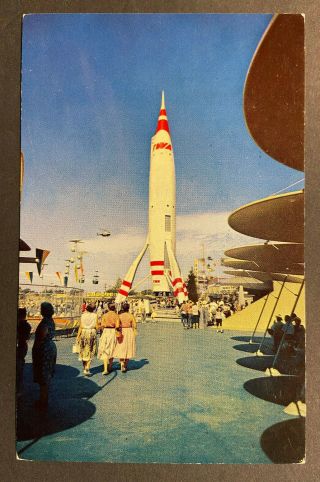 Disneyland Anaheim Vintage Postcard – Twa’s Rocket To The Moon E - 1