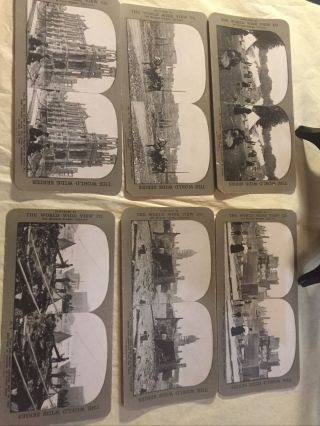 Six Vintage Stereo View Finder Cards San Francisco Earthquake 1865