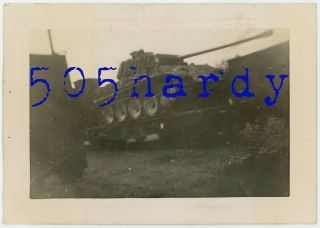 Wwii Us Gi Photo Us Captured German Panther Tank On Rail Car Marburg Germany 1