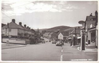 Old Postcard : Alcombe,  Minehead,  Somerset,  With Shell/bp/rootes Garage At Right