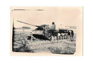 Wwii Us Orig Photo Captured/ko German Jagdpanzer Iv In Field
