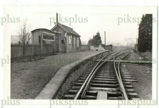 Postcard Size Photo Abbey Dore Railway Station Herefordshire Vintage Dated 1957