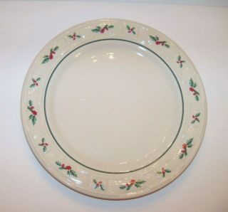 , Longaberger Woven Traditions Holly 9 Inch Luncheon Plate Usa