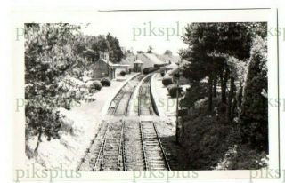 Postcard Size Photo Fencote Railway Station Herefordshire Vintage Dated 1956