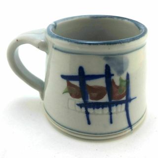 Hand Made Studio Pottery Glazed Coffee Tea Cup Mug Signed