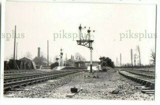 Postcard Size Photo Castle Cary Railway Station Somerset Vintage C.  1960