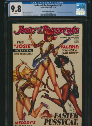 Josie And The Pussycats 1 Archie 2016 Cgc 9.  8 J Scott Campbell Variant Nr.  99