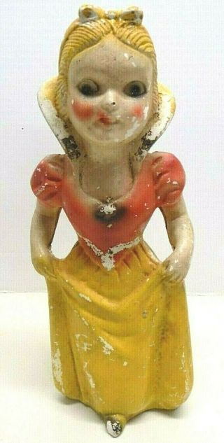 Vintage 1940s Disney Snow White Carnival Chalkware Figurine Fair Circus Prize