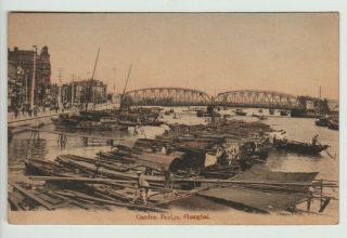 Old Postcard Garden Bridge Shanghai China