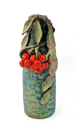 Amphora Austria Circa 1900 Turn - Teplitz Bohemian Irredescent Art Nouveau Vase