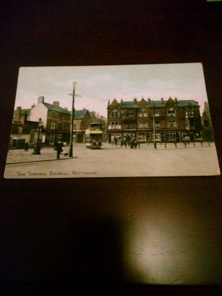 Old Postcard Tram Terminus Bulwell Nottingham