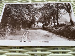 Old Postcard Stocks Lane Stalybridge