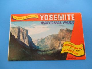 Vintage Souvenir Postcard Folder Yosemite National Park S358