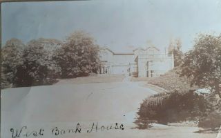 Old B/white Postcard: West Bank House,  Heaton Mersey/moor,  Stockport (1906)