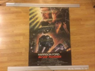 Vintage 1982 Blade Runner Nss Rolled Movie Poster: Made In Usa: 27 X 41