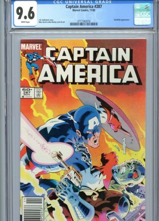 Captain America 287 Cgc 9.  6 White Pages Deathlok App Marvel Comics 1983