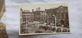 Vintage Postcard,  Maket Place,  Cars,  Street View,  Stafford,  1950s,  Non - Posted