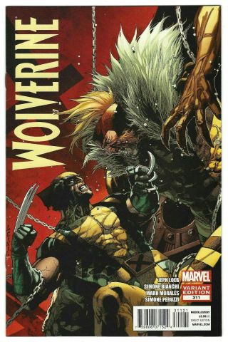 Wolverine 311 Vol 2 Leinil Yu 1:30 Variant Sabertooth 2012 Near