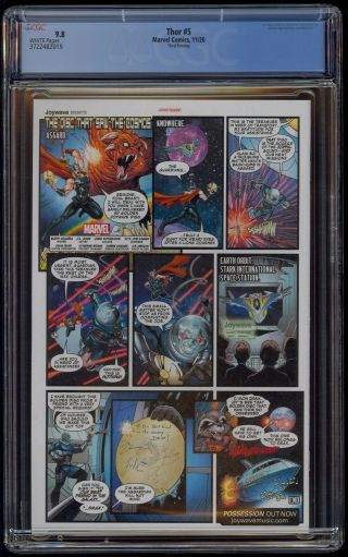 Thor (2020) 5 Third Printing Nic Klein Cover CGC 9.  8 Blue Label White Pages 2