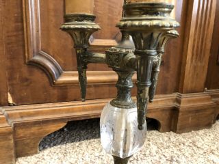 Antique Pairpoint Lamp Base For Reverse Painted Shade Signed 3