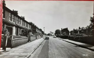 Old B/white Postcard Of Green Lane,  Heaton Moor,  Stockport.