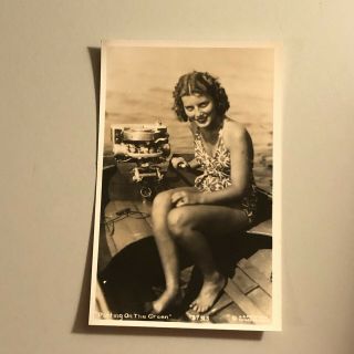 Vintage Postcard Fine Art Pin Up Girl Tight Perky Amateur Photo Dg529