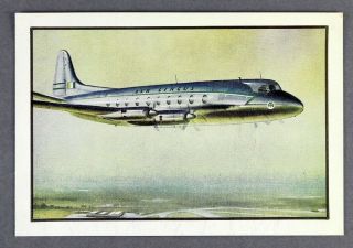 Aer Lingus Vickers Viscount Vintage Airline Postcard Manufacturer Issue