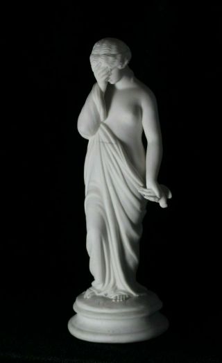 Antique Mid 19thC English Copeland ? Parian Ware Roman Nude Woman & Bird Statue 2