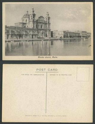 Malta Maltese Old Postcard Msida Misida Parish Church St.  Saint Joseph Cathedral