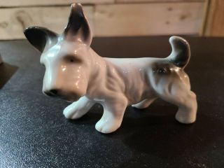 Vintage Handpainted Ceramic/porcelain Scotty Dog Figurine Made In Japan