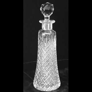 Antique Tall Cut Glass Perfume Bottle England Ca 1900