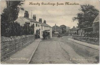 Wirral Moreton - Old Coach & Horses Left Of Cart,  Plough Inn Centre Rt - 1906