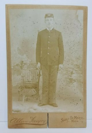 1880s U.  S.  Army Soldier,  Sault Ste.  Marie,  Michigan,  Cabinet Card Photo History