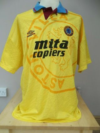 Vintage Aston Villa Umbro Away Shirt 1992 Mens Large