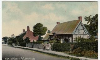 Cheshire; Old Cottages,  Monksheath Ppc,  1906 Pmk,  To Jessie Fowler,  Arundel