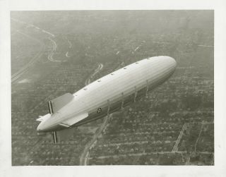 Uss Akron First Flight Us Navy Dirigible Zeppelin Airship 10x8 Photo