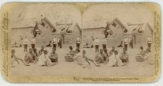 China Boxer Rebellion Tientsin Railway Station Riddled By Artillery Stereoview