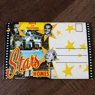 Vintage Post Card Folder Homes Of The Movie Stars Beverly Hills Hollywood Ca