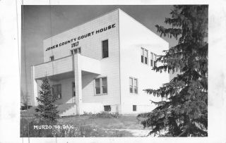 Vintage Rppc Postcard Murdo South Dakota Jones County Court House Real Photo