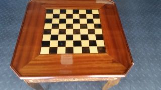 Vintage Italian inlaid wood gaming table home casino all in 1 6