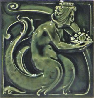 Villeroy & Boch Mettlach Art Nouveau Tile,  Circa 1900 - 1910
