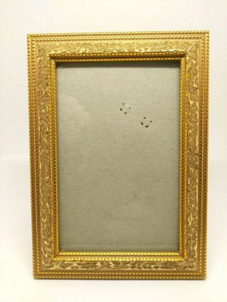 Vintage Wood Picture Photo Frame Ornate Gold Tone Victorian Style 5  X7