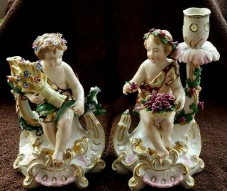 Antique 18th Century Chelsea Derby English Porcelain Boy And Girl Figurines