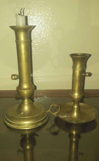 Vintage Brass Candlestick Holders Candle Rare Antique