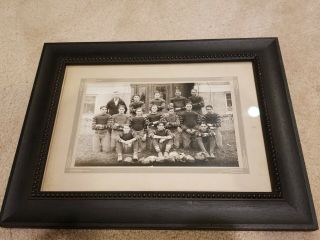 Vintage Rugby Team Photo Matted & Framed Uv Glass 17 " X 13 " Framed