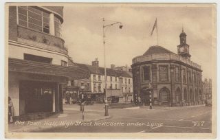 Staffordshire; Old Town Hall,  High St,  Newcastle Under Lyme Ppc,  Unposted