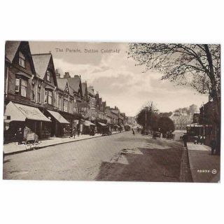 Sutton Coldfield The Parade,  Old Postcard By Valentine,