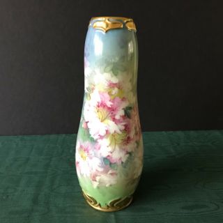 Royal Bonn Hand - Painted Floral Vase,  Signed And Numbered,  Germany